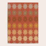 Ombre Abstract Daisies on Mandarin Orange Poster Gallery Image 1