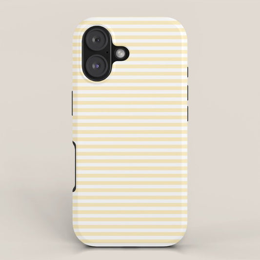 Lemon Honey Cream Stripe iPhone Case Gallery Image 1