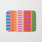 Colorful Block Stripe Bold Pattern Pink Green Orange Blue Bath Mat Gallery Image 1