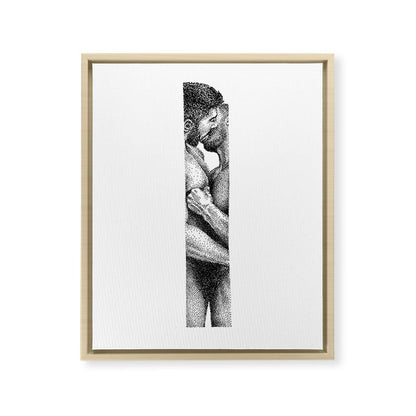 Kiss NOODDOOD Strip Framed Canvas Print Gallery Image 7