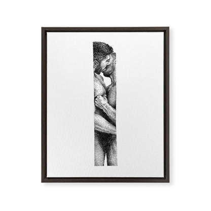 Kiss NOODDOOD Strip Framed Canvas Print Gallery Image 4