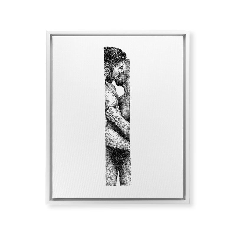 Kiss NOODDOOD Strip Framed Canvas Print Gallery Image 10