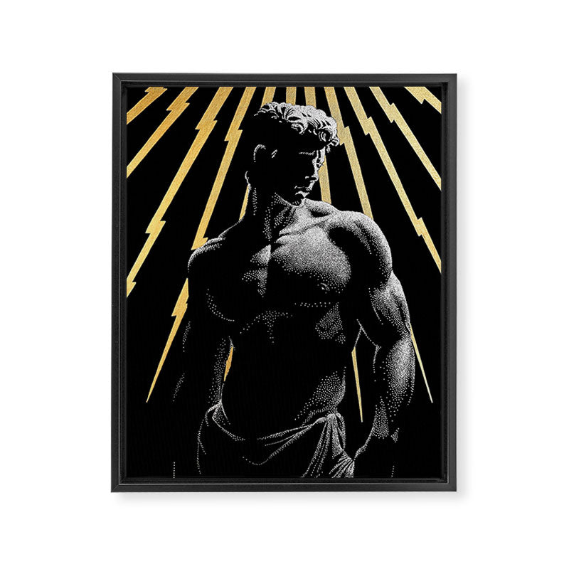 Strength of Zeus (Gold doesn't print shiny) Framed Canvas Print Gallery Image 1