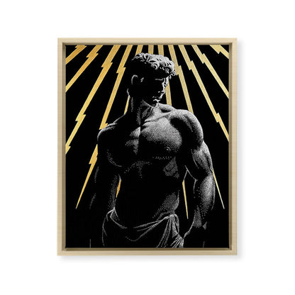 Strength of Zeus (Gold doesn't print shiny) Framed Canvas Print Gallery Image 9