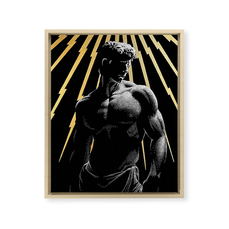 Strength of Zeus (Gold doesn't print shiny) Framed Canvas Print Gallery Image 7