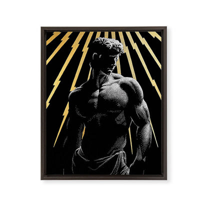 Strength of Zeus (Gold doesn't print shiny) Framed Canvas Print Gallery Image 4