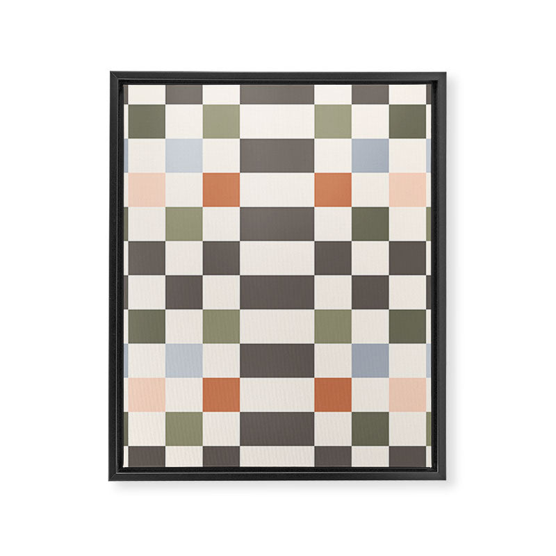 Fall Checkerboard Framed Canvas Print Gallery Image 1