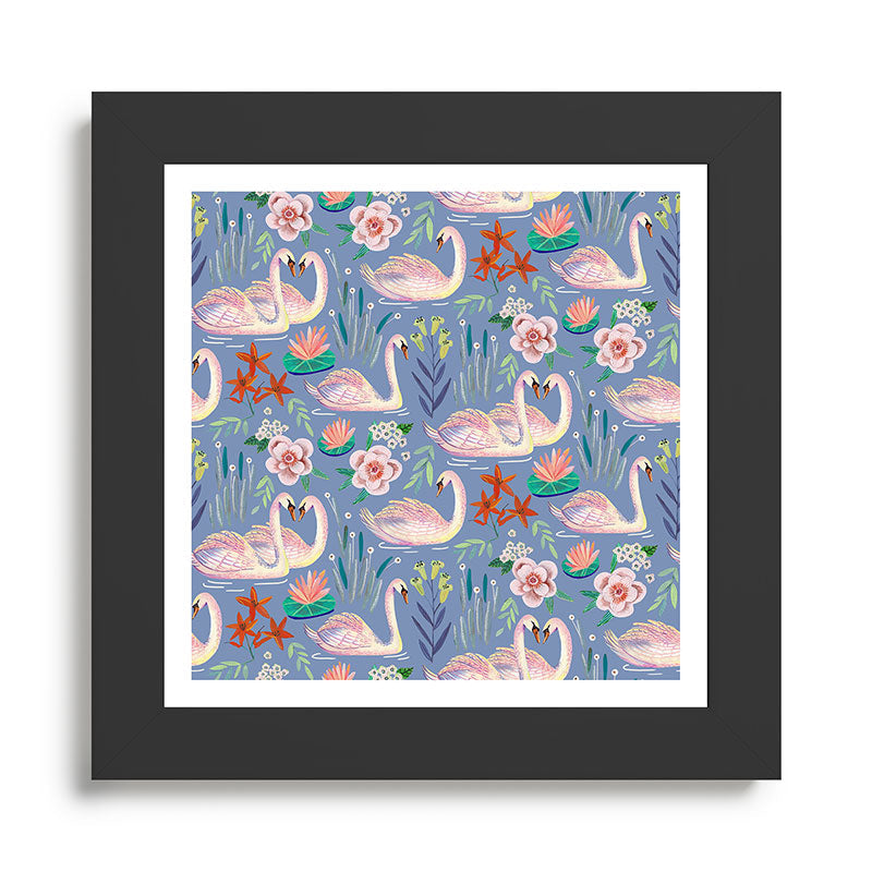 Swan Pattern Framed Art Print Gallery Image 46