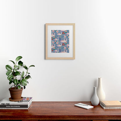 Swan Pattern Framed Art Print Gallery Image 63