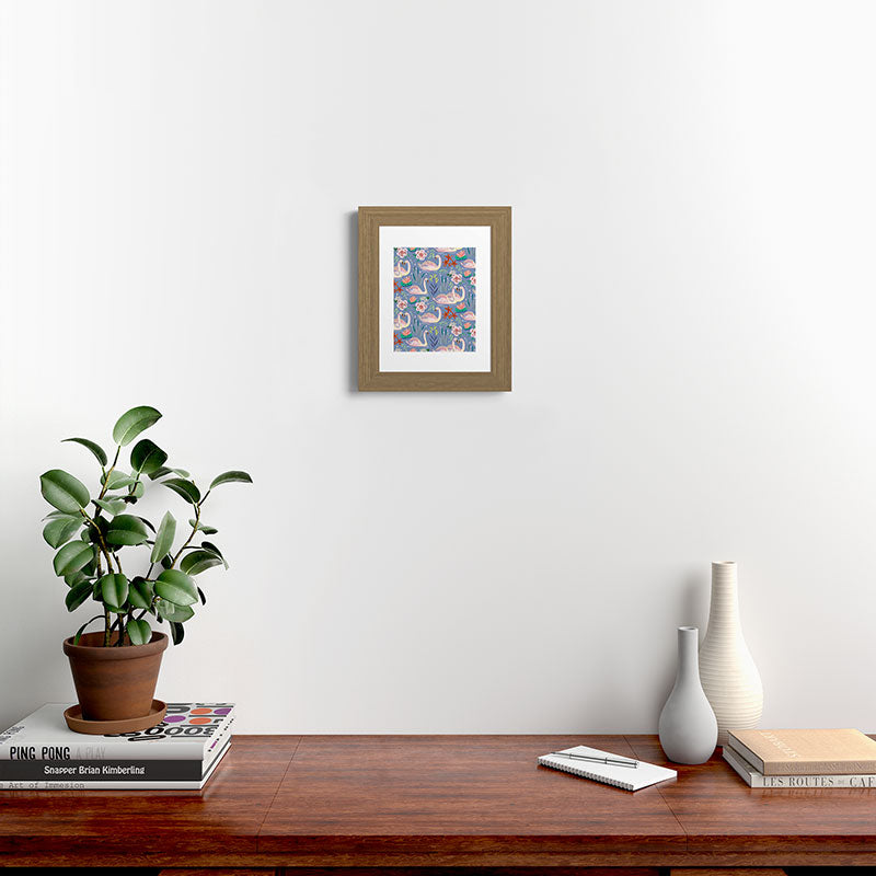 Swan Pattern Framed Art Print Gallery Image 51