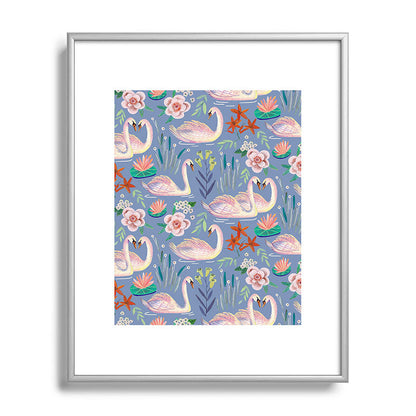 Swan Pattern Framed Art Print Gallery Image 129