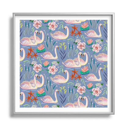 Swan Pattern Framed Art Print Gallery Image 140