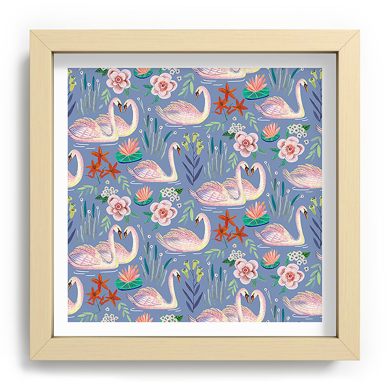 Swan Pattern Framed Art Print Gallery Image 106
