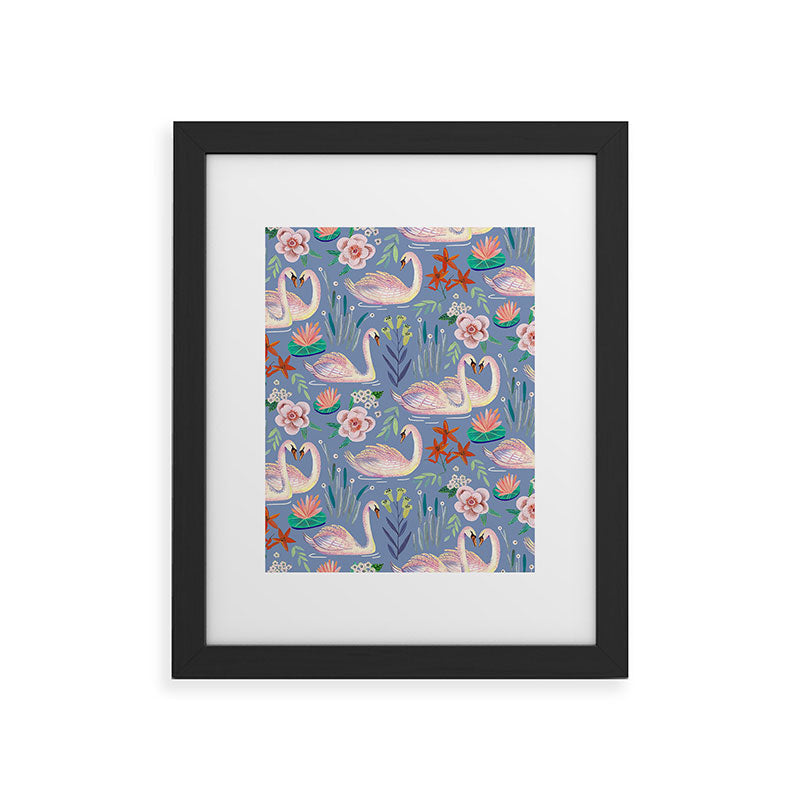 Swan Pattern Framed Art Print Gallery Image 41