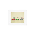 Dinosaurs Ride Cars Art Print Gallery Image 1