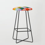 Checkered Rainbow Retro Vibe Stool Gallery Image 1