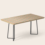 Colorful vintage flower stripe art pattern Coffee Table Gallery Image 1
