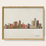 detroit skyline Serving Tray Gallery Image 1
