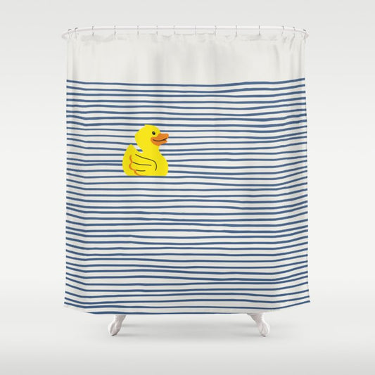 Yellow rubber ducky Shower Curtain Gallery Image 1