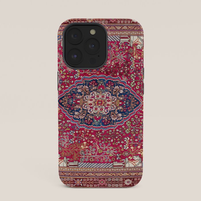 Qashqaâi Antique Fars Persian Rug Print iPhone Case Gallery Image 35
