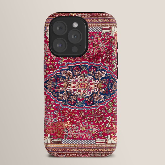 Qashqaâi Antique Fars Persian Rug Print iPhone Case Gallery Image 15