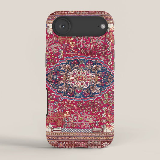 Qashqaâi Antique Fars Persian Rug Print iPhone Case Gallery Image 2