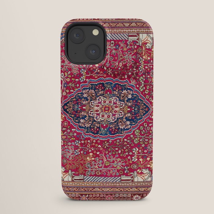 Qashqaâi Antique Fars Persian Rug Print iPhone Case Gallery Image 25