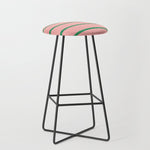 Miami Simple Stripe Pink and Green Pattern Stool Gallery Image 1