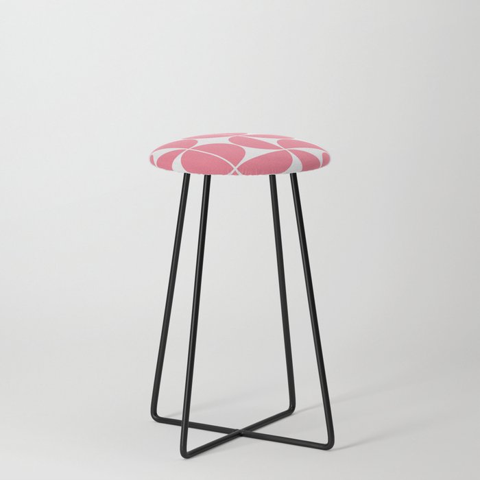 Mid Century Modern Geometric 04 Pink Stool Gallery Image 3