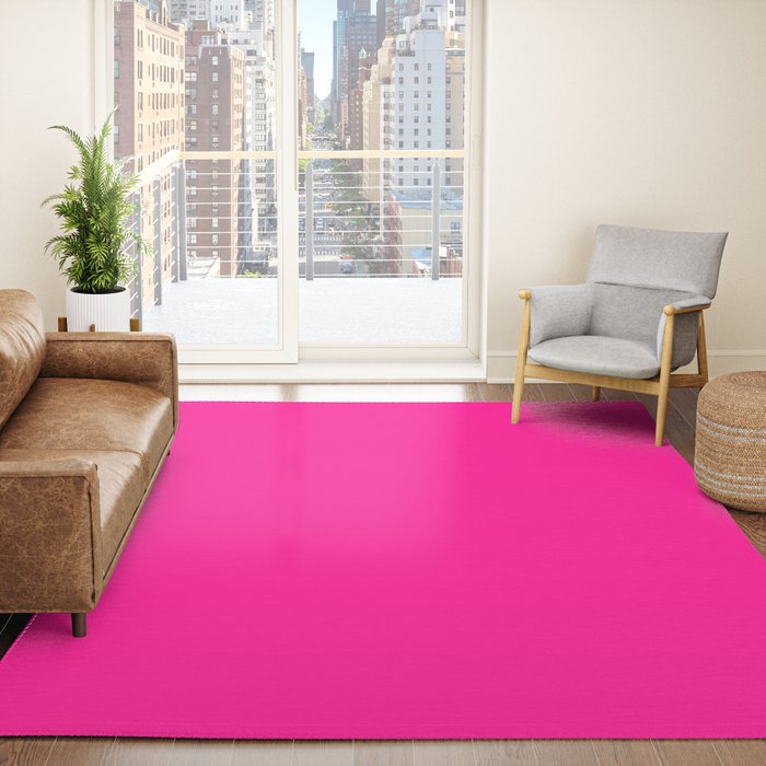 SOLID FUSCHIA COLOR Rug Gallery Image 4