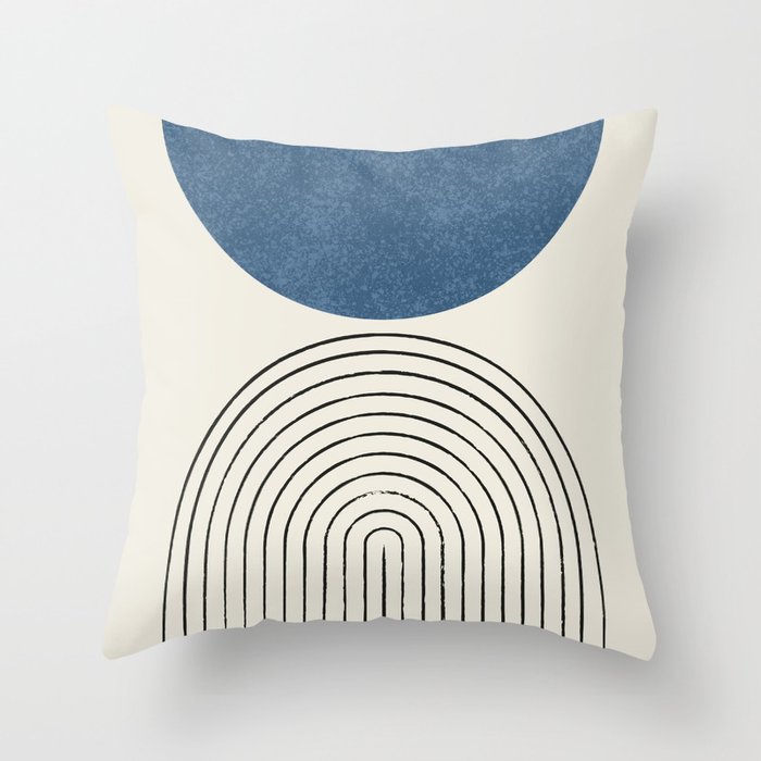 Arch Balance Blue Throw Pillow Gallery Image 4