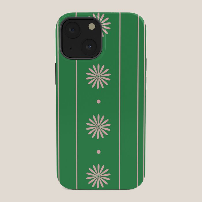 Daisy Stripes Green and Pink Pattern iPhone Case Gallery Image 34
