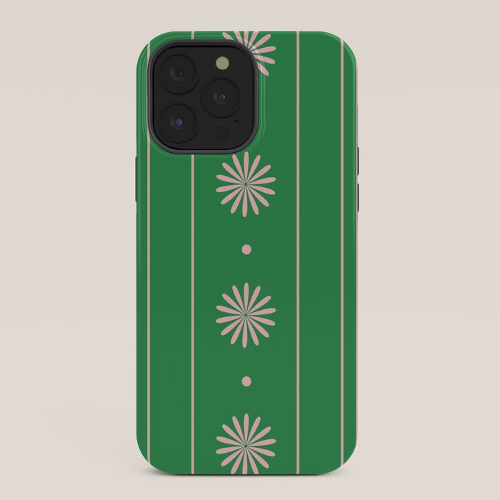 Daisy Stripes Green and Pink Pattern iPhone Case Gallery Image 36
