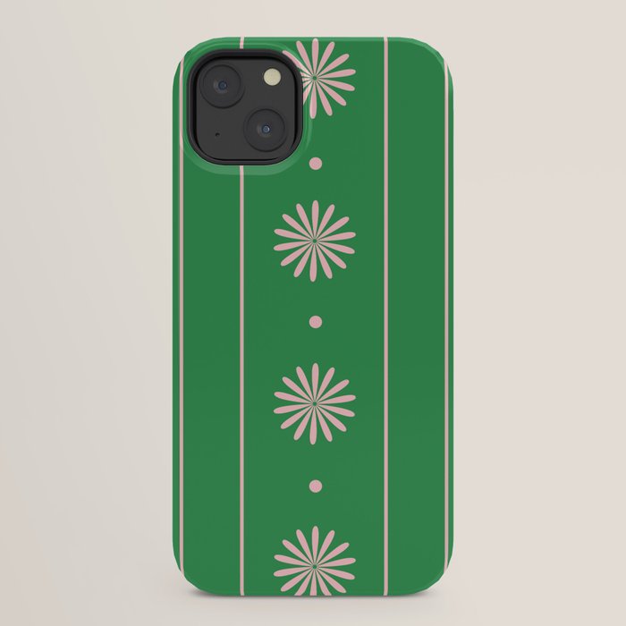 Daisy Stripes Green and Pink Pattern iPhone Case Gallery Image 30