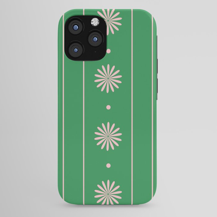 Daisy Stripes Green and Pink Pattern iPhone Case Gallery Image 44