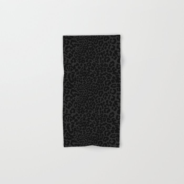 Goth Black Leopard Animal Print Bath Towel Gallery Image 1