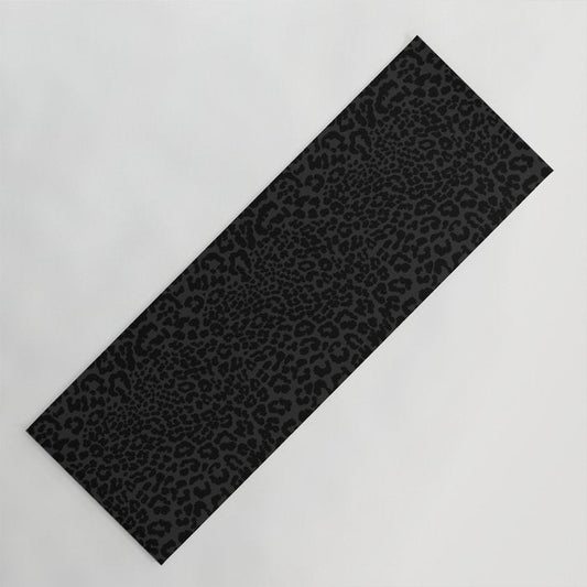 Goth Black Leopard Animal Print Yoga Mat Gallery Image 1