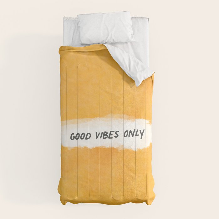 Good Vibes Only: Yellow Canvas Edition Comforter Gallery Image 10