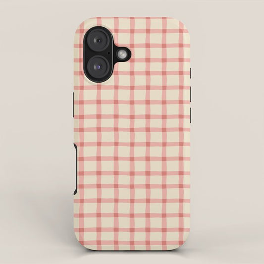 Strawberry Gingham Pattern iPhone Case Gallery Image 1
