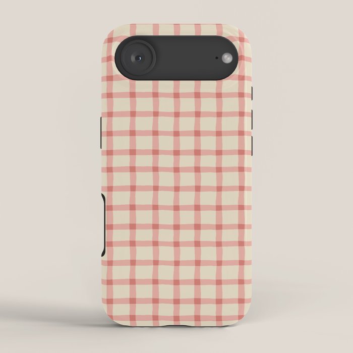 Strawberry Gingham Pattern iPhone Case Gallery Image 2
