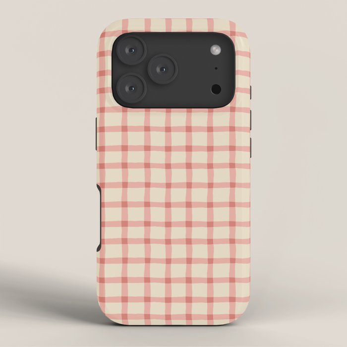 Strawberry Gingham Pattern iPhone Case Gallery Image 3