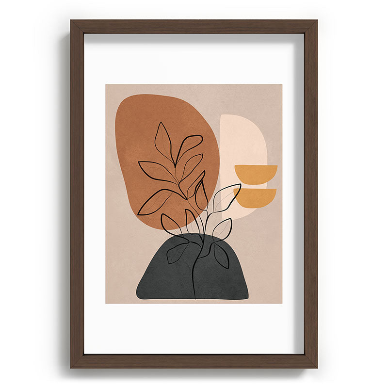 Abstract Minimal Plant 1 Framed Art Print Gallery Image 65
