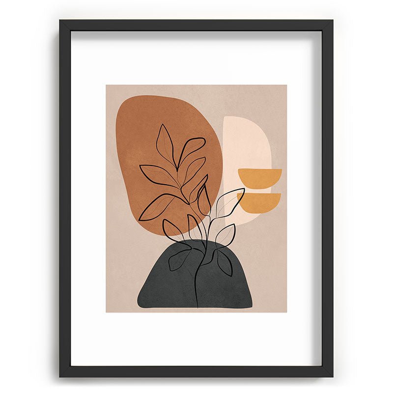 Abstract Minimal Plant 1 Framed Art Print Gallery Image 60