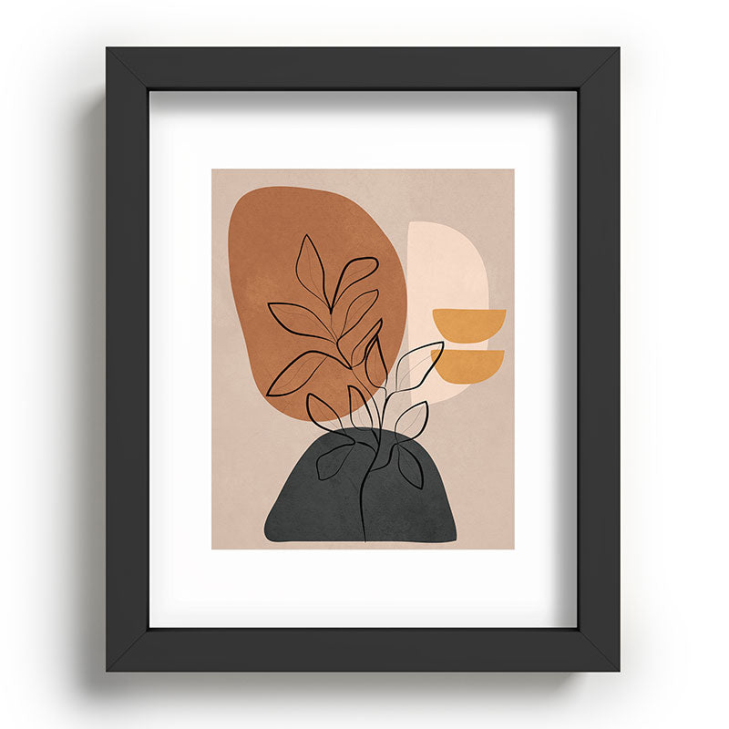 Abstract Minimal Plant 1 Framed Art Print Gallery Image 57