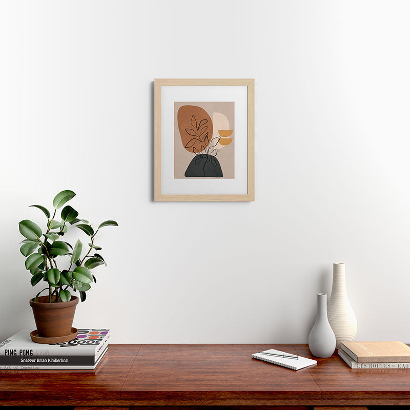 Abstract Minimal Plant 1 Framed Art Print Gallery Image 46