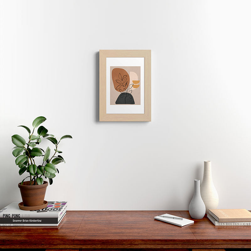 Abstract Minimal Plant 1 Framed Art Print Gallery Image 45