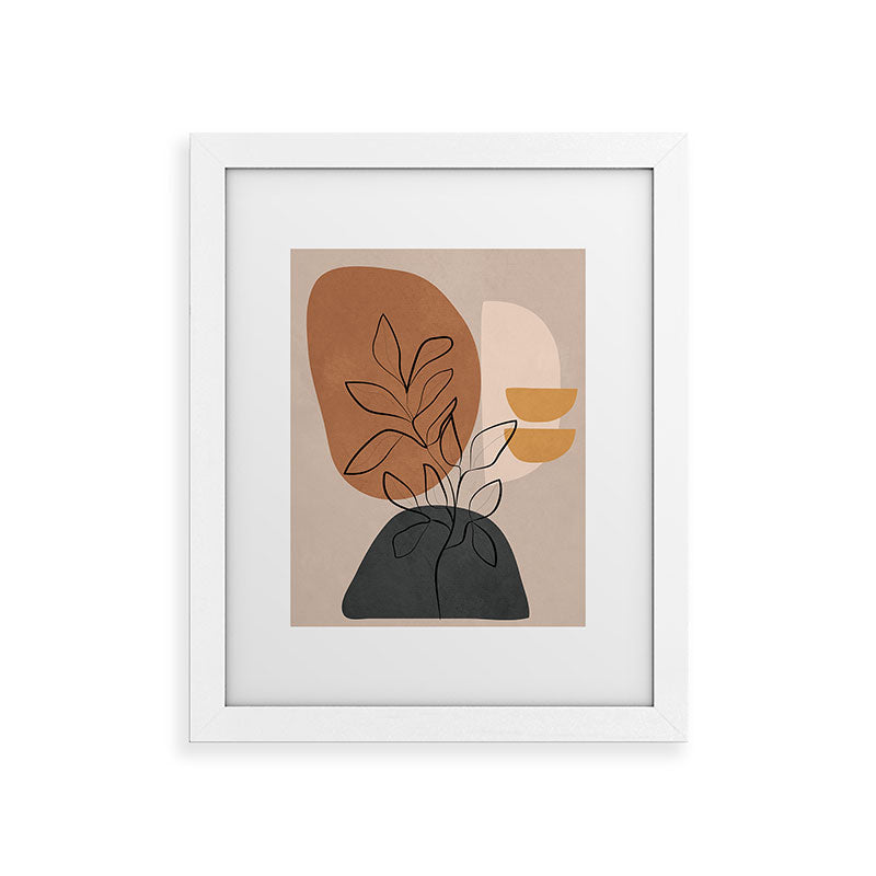 Abstract Minimal Plant 1 Framed Art Print Gallery Image 50