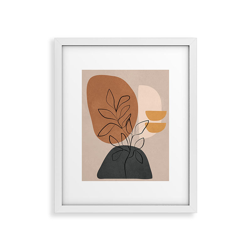 Abstract Minimal Plant 1 Framed Art Print Gallery Image 22