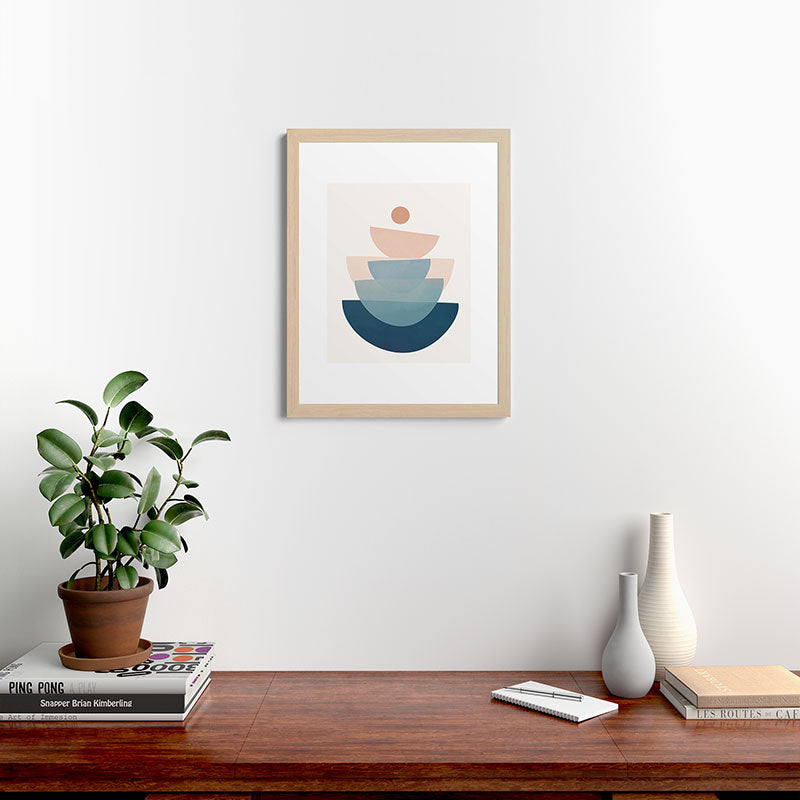 Abstract Minimal Shapes 31 Framed Art Print Gallery Image 64