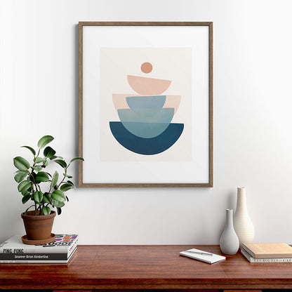 Abstract Minimal Shapes 31 Framed Art Print Gallery Image 19